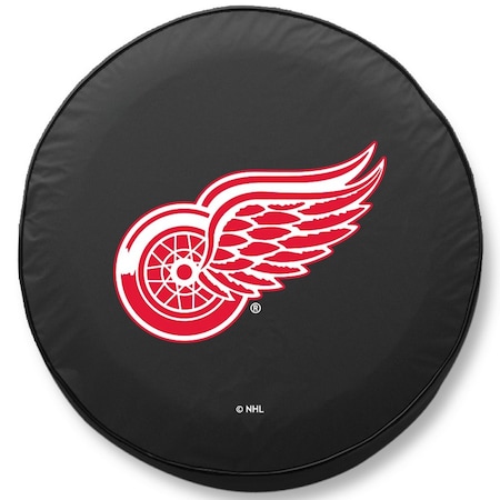 HOLLAND BAR STOOL CO 35 x 12.5 Detroit Red Wings Tire Cover TCH2DetRedBK